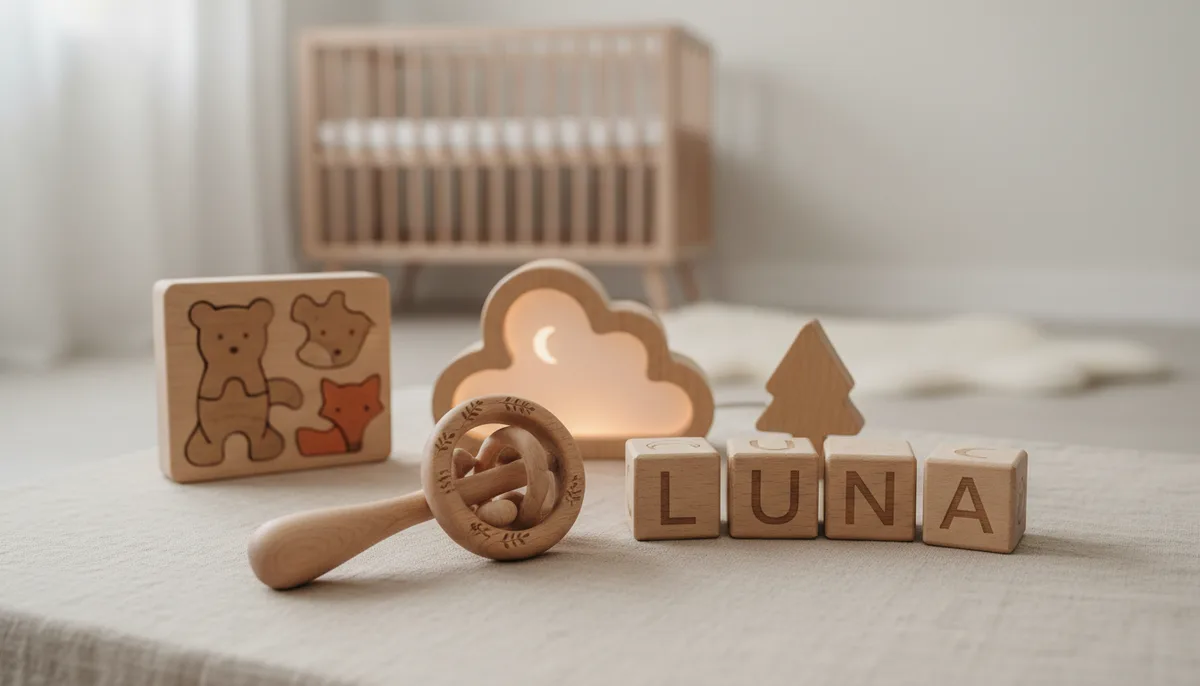 Cadeau de naissance personnalisé en bois : idées durables pour les premiers jours